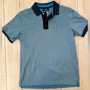 Psycho Bunny Teal Polo with Embroidered Logo